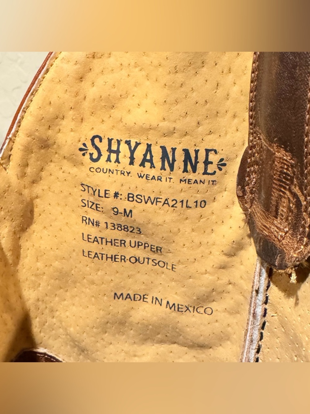 Shyanne Jolyn Sunflower Embroidered Leather Cowboy Boots - Picture 13 of 14